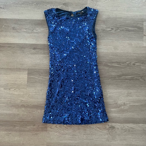 Forever 21 | Dresses | Forever 2 Blue Sequin Dress | Poshmark